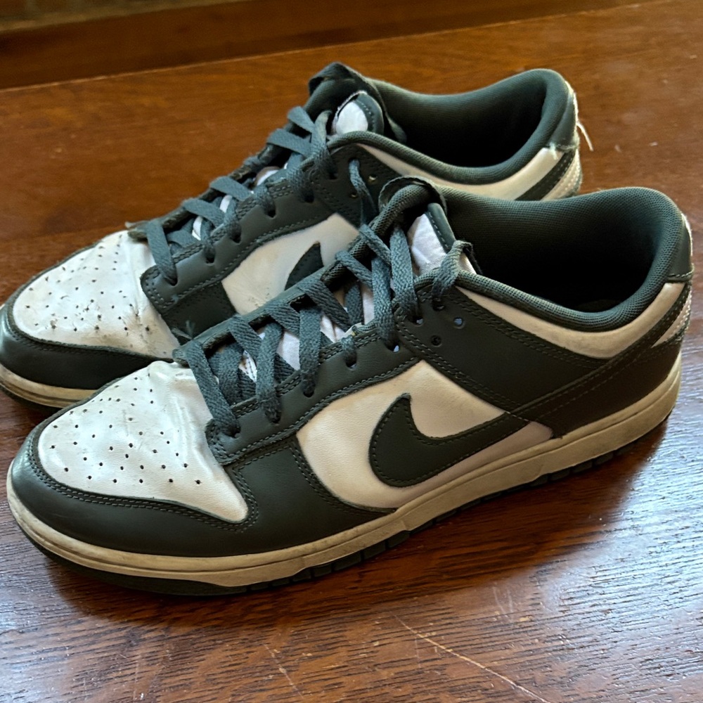 Nike Dunk Low Men's Dark Green and White